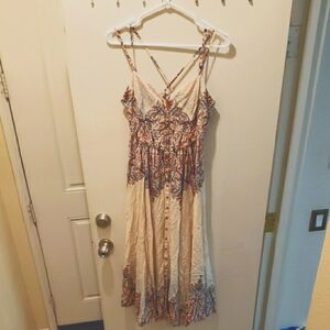 Free People Floral Cream Dress
